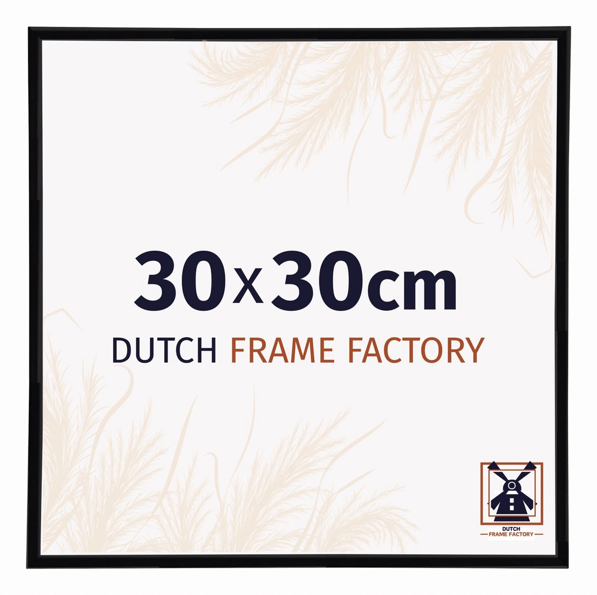 Dutch Frame Factory Fotolijst 30x30 cm - Kunststof - Zwart Hoogglans - Angers