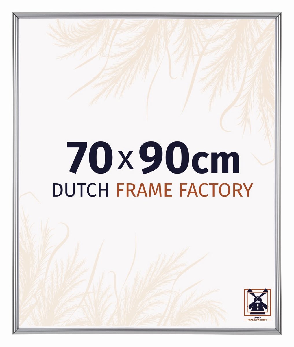 Dutch Frame Factory Fotolijst 70x90 cm - Kunststof - Zilver Hoogglans - Angers
