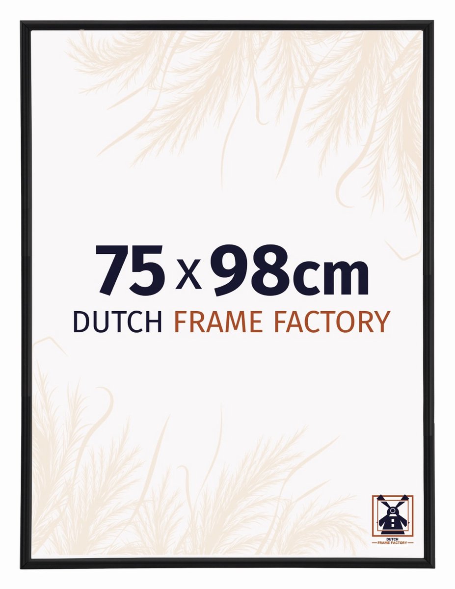 Dutch Frame Factory Fotolijst 75x98 cm - Kunststof - Zwart Mat - Angers