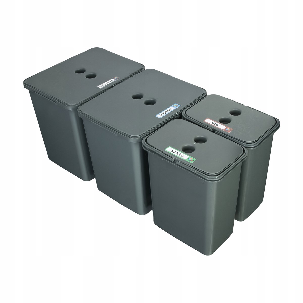 FLEXI afvalscheidingsbakken voor BLUM lades 80-90 cm (2x16L, 2x8L)