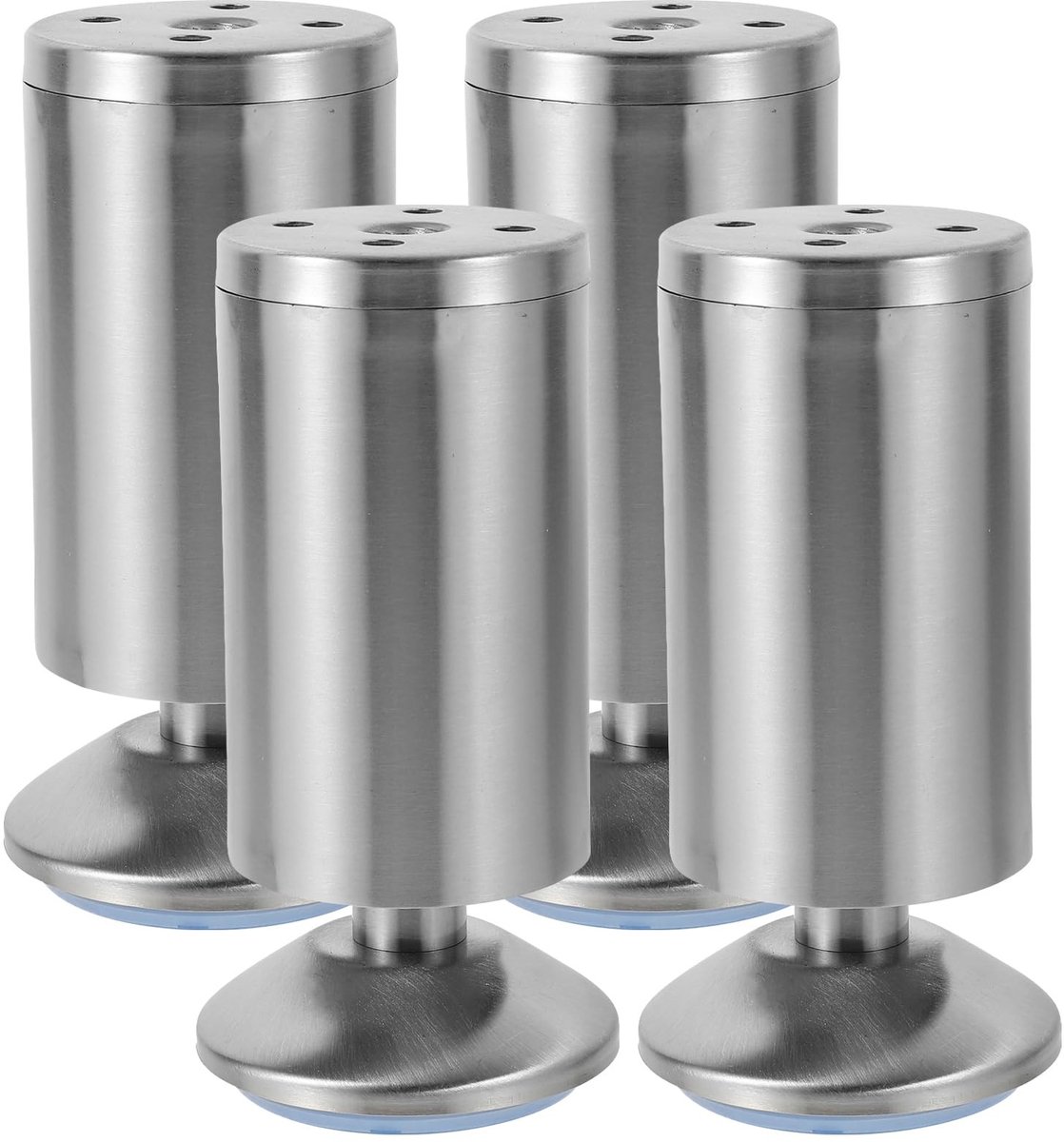 Dailygoods- Meubelpoten Verstelbaar - Meubelpoten Set van 4 - Roestvrij Stalen Kastpoten - Keukenpoten - Sterk en Duurzaam - 50 x 120 mm - Meubelvoeten