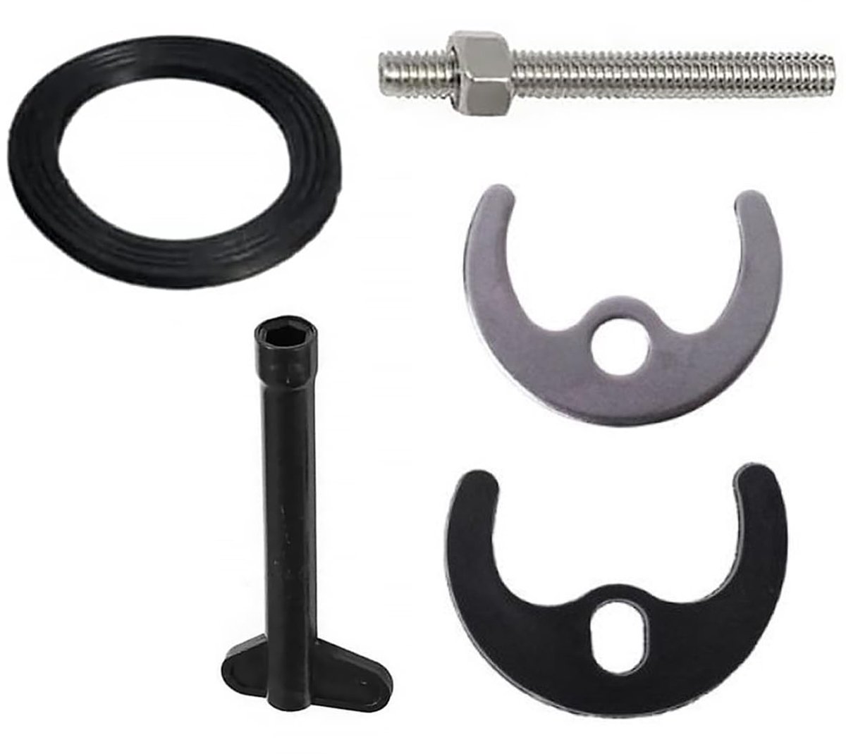 Dailygoods- Kraanbevestigingsset Duurzaam - Keukenbeugelmontageset - Dubbelgat Bevestigingsset - Antislip Afdichting - Roestvrij Stalen Draadmoeren - Koper Moer - Kraanmontageset