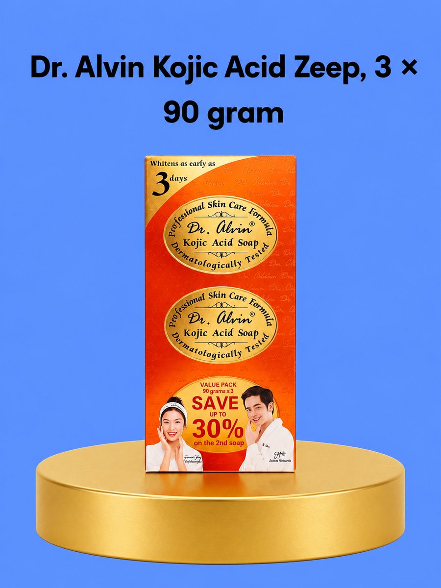Dr. Alvin Kojic Acid Zeep, 3x135 gram