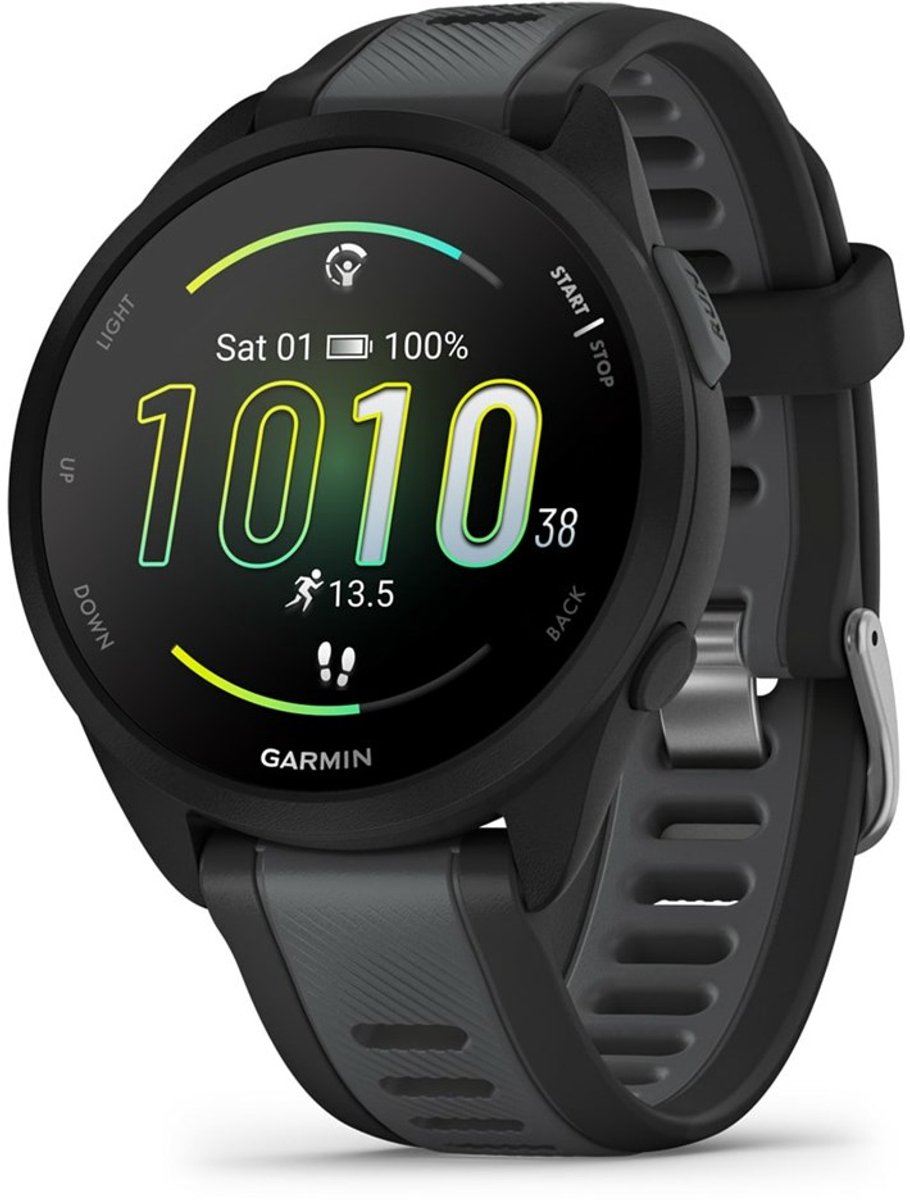 Bol.com Garmin Forerunner 165 Music - Hardloophorloge - 43 mm - Black-Slate Grey aanbieding