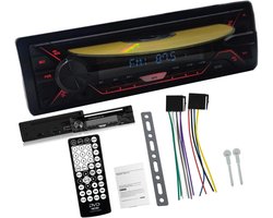 Auto DVD CD-speler - Voertuig MP3 Stereo - Muziek Afspelen - Afneembaar Paneel - 1 Din - Zwart