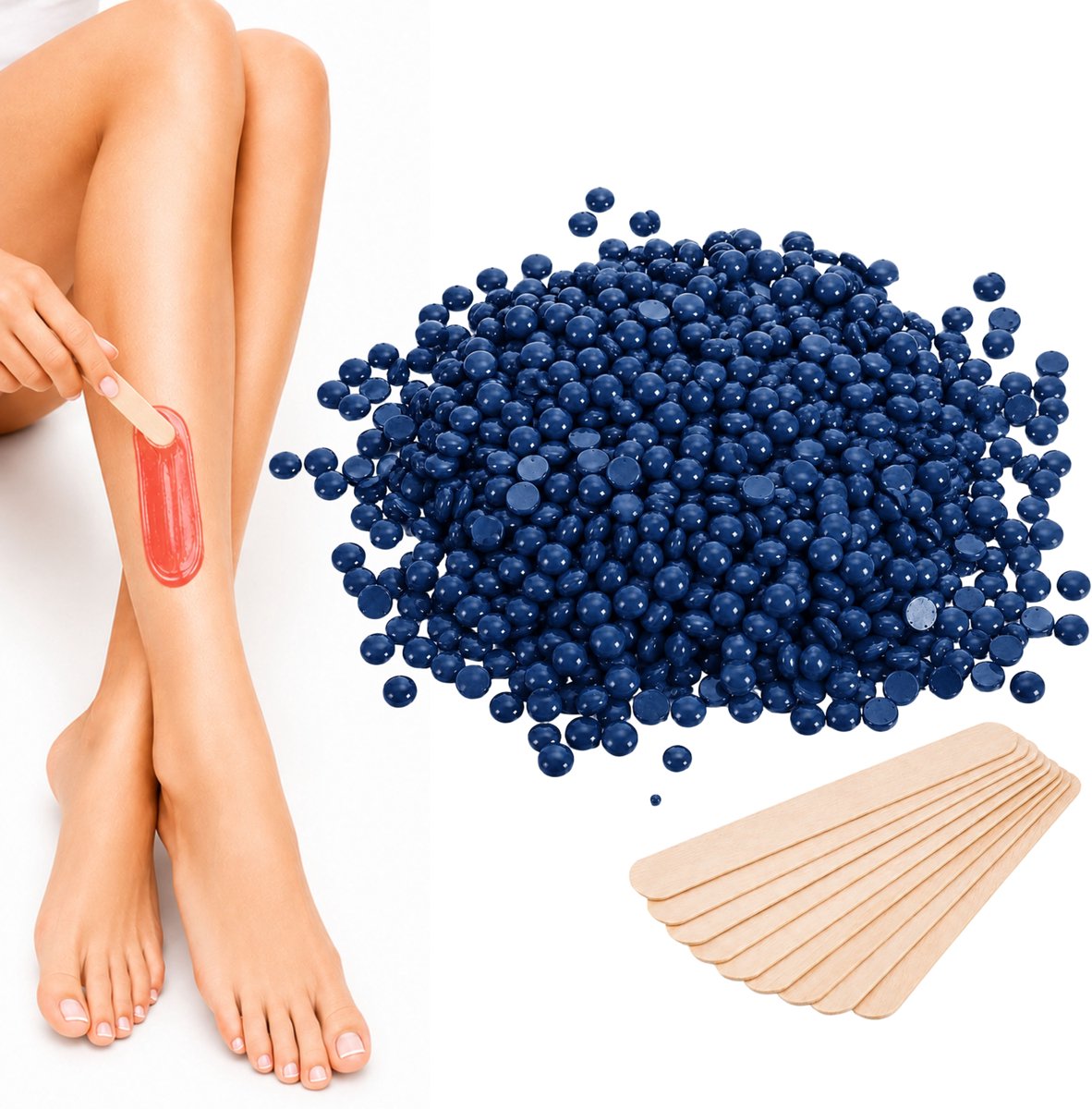 Guardian Beauty Wax Bonen - Ontharing - Hypoallergeen - 250g - Fresh Linen Scent - Met 10 stuks Spatels - Harde Wasbonen - Ontharingswax