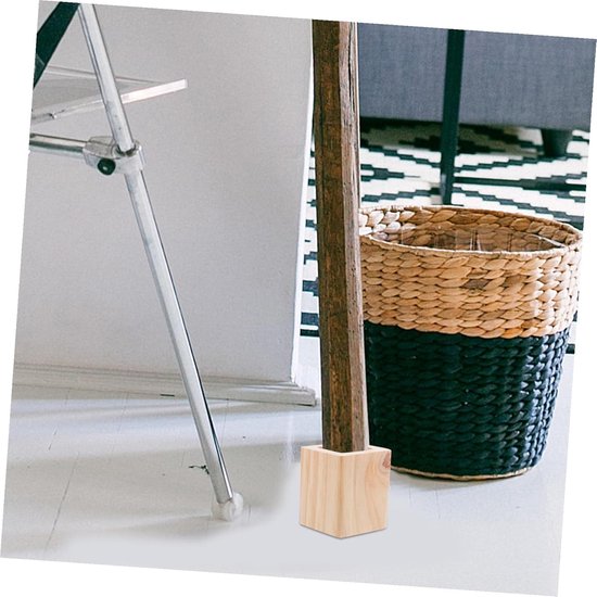 Houten Meubelverhogers - Pootverhogers Set - Meubels Verhogen - Antislip Stabiliteit - 8 Stuks - Beige van Houten — afbeelding 3