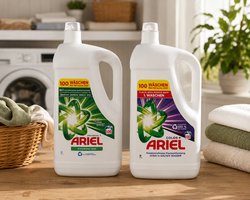 1x Ariel universeel 1x Ariel Color Wasmiddel - Vloeibaar 5 Liter - 100 wasbeurten per fles - Voordeelverpakking