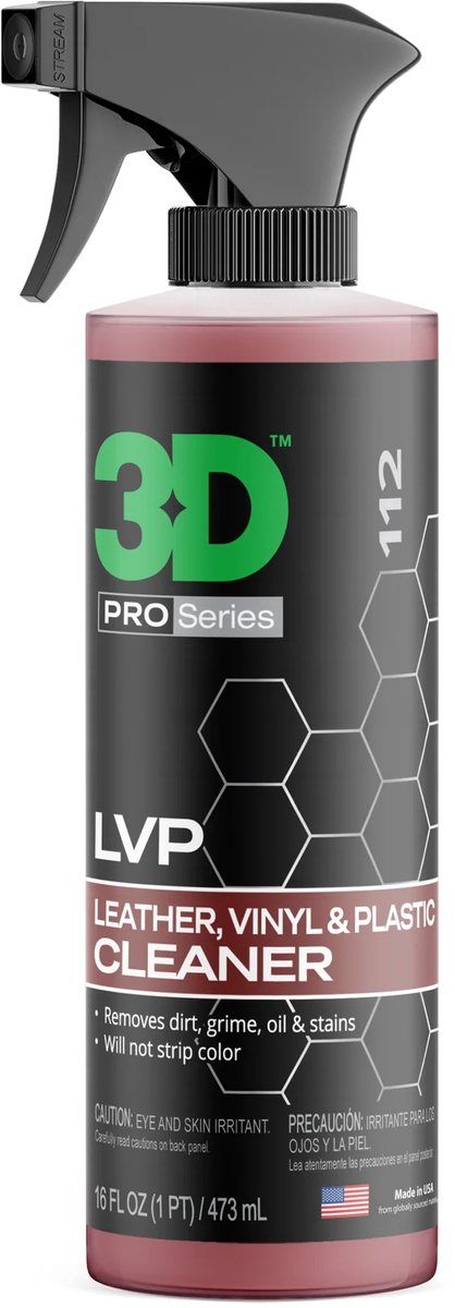 3D LVP CLEANER interieur-reiniger voor leer en kunstof - 16 oz / 474 ml spray fles