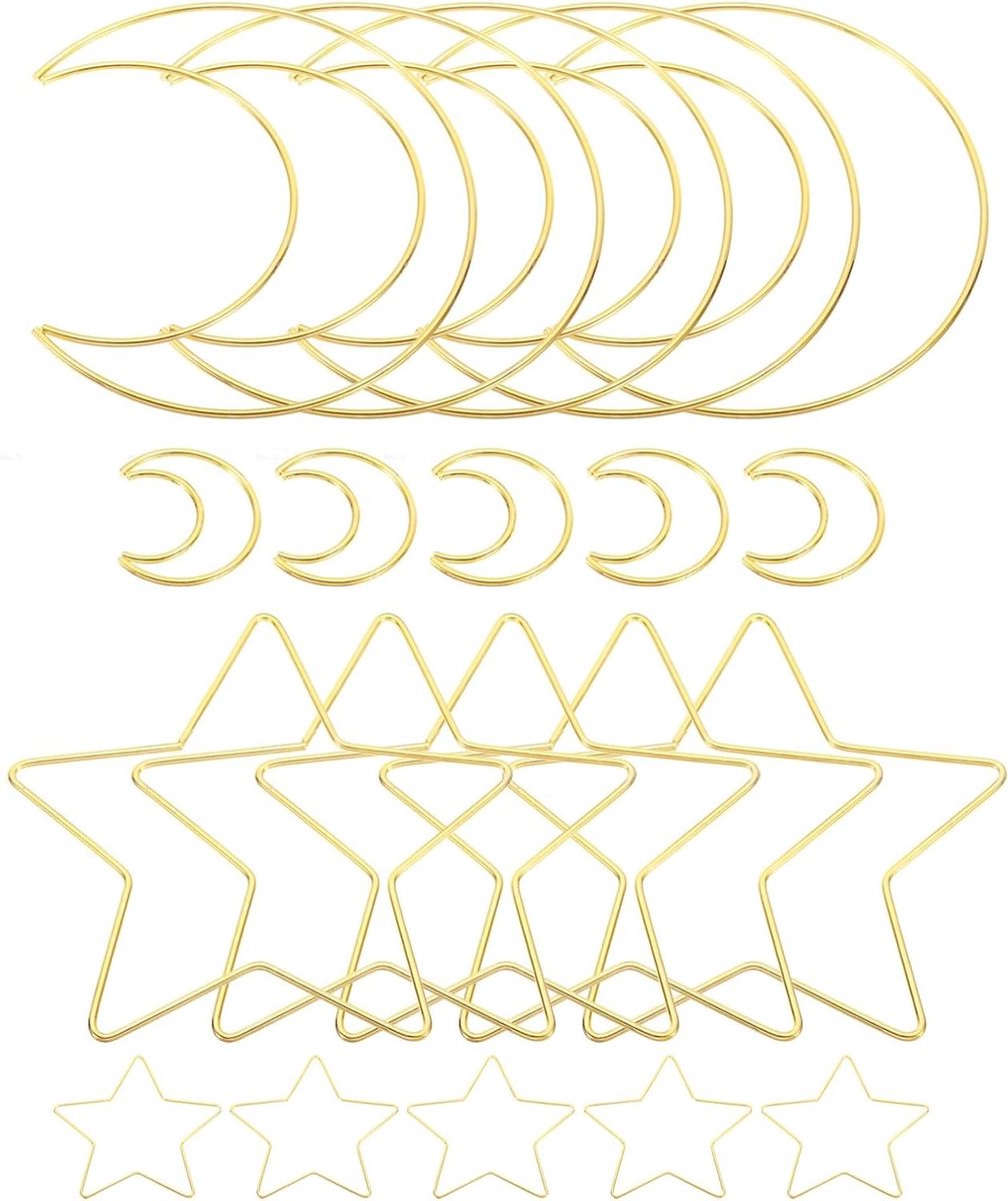 Metalen Ambacht Hoepels - Dromenvanger Ringen - Doe-het-zelf Decoratie - Stevig Gelaste Verbinding - 8 Stuks Goud - Goudkleur