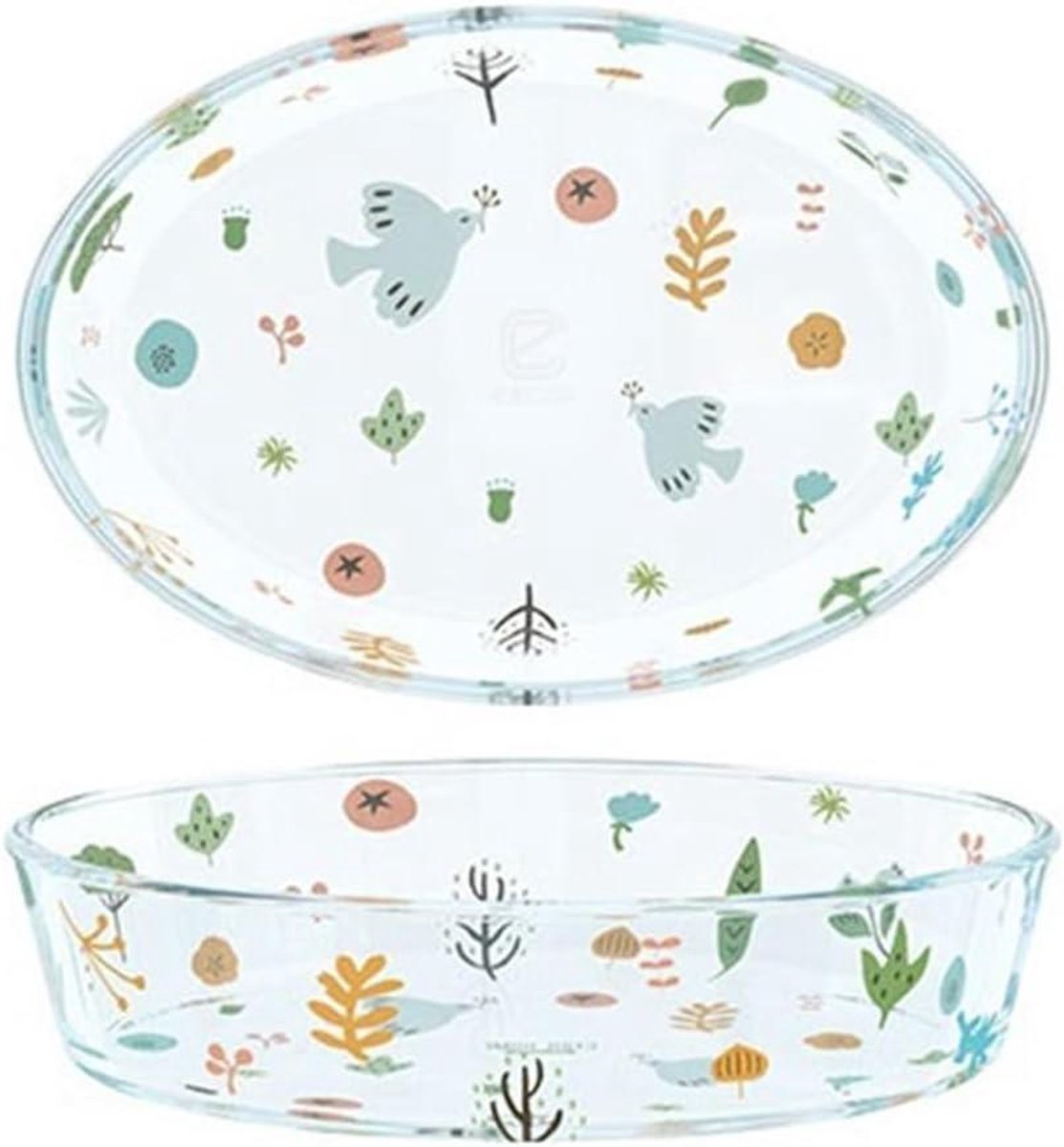 Ovenschaal Glas - Rijstkom Bakken - Hoge Temperatuur - Borosilicaat Materiaal - 1400 ml - Transparant