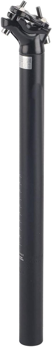 Fiets Zadelpen - Verstelbare Paal - Comfortabel Fietsen - Hoogte Correctie - 30.9 x 400mm - Zwart