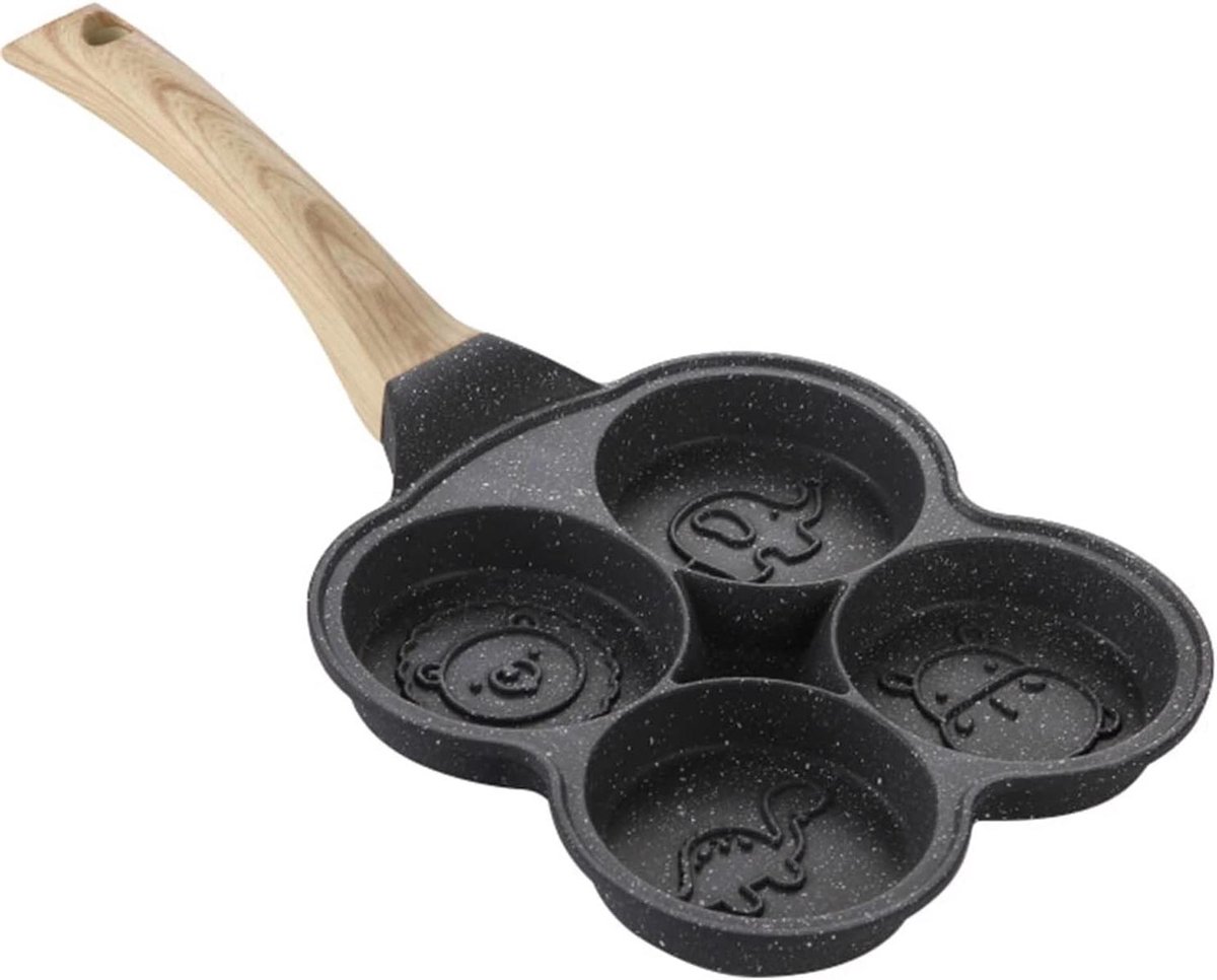 Pannenkoekenpan met Anti-aanbaklaag - Omeletpan Koekenpan - Ontbijt Maken - Vier Gebakken Eieren - Niet Vaatwasserbestendig - Zwart