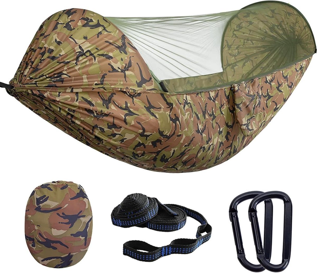 Buitenhangmat - Kampeerhangmat Net - Ontspannen Buiten - Met Zonnescherm - 290 x 140 cm - One Color