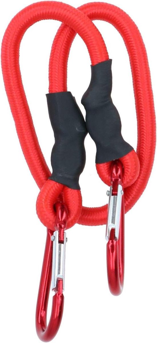 Bungee Touw - Elastisch Koord - Lading Zekeren - Met Karabijnhaak - 60 cm - Zwart