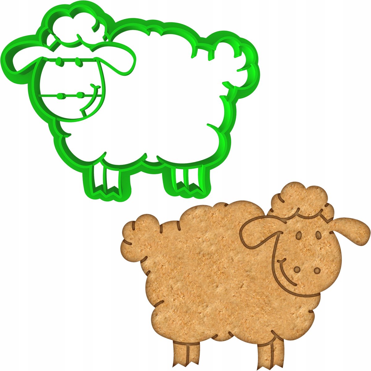 Paas Koekjesvorm Schaap - 8cm - PETG Kunststof