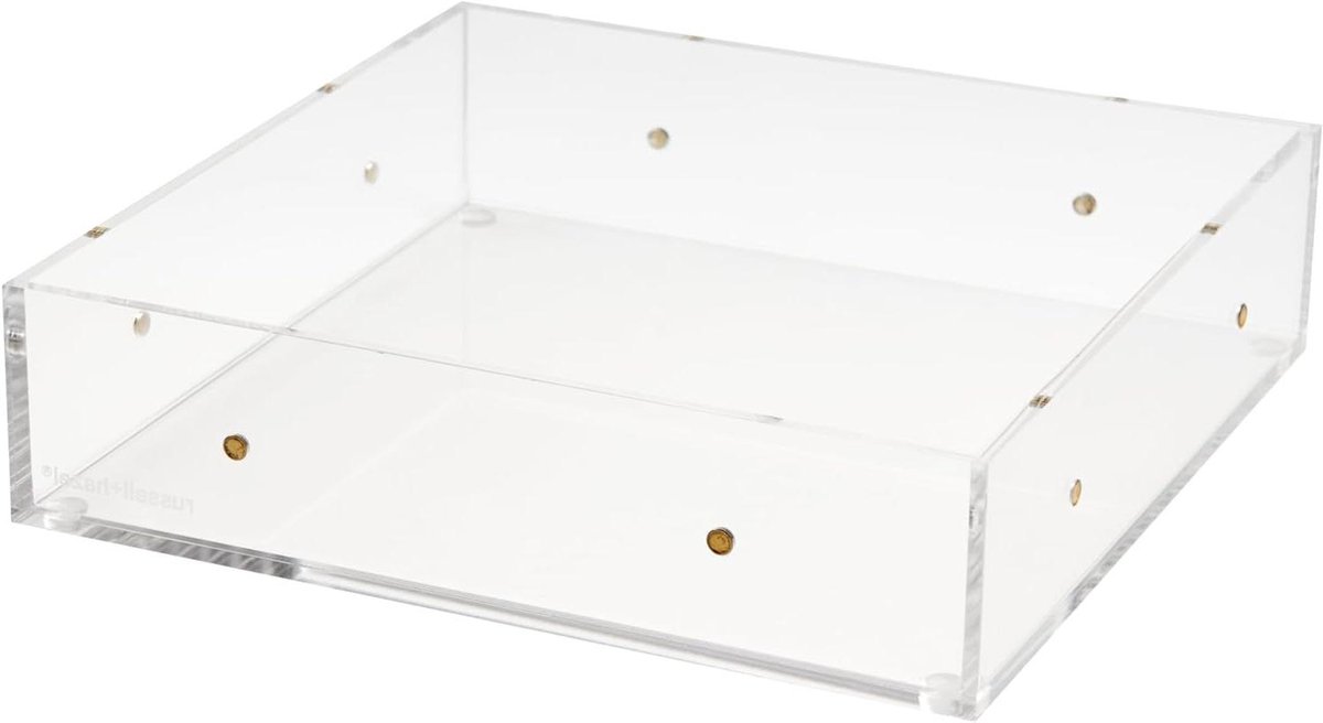 Acryl Ladeblok - Bureau Organizer - Bureau Opbergen - Gepolijste Randen - 15 x 15 cm - Transparant