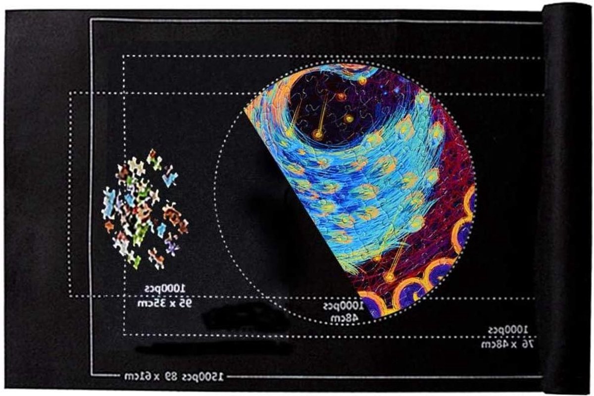 Puzzel Mat - Legpuzzel Opslag - Puzzels Bewaren - Grote Capaciteit - 24 X 46 Inch - Zwart