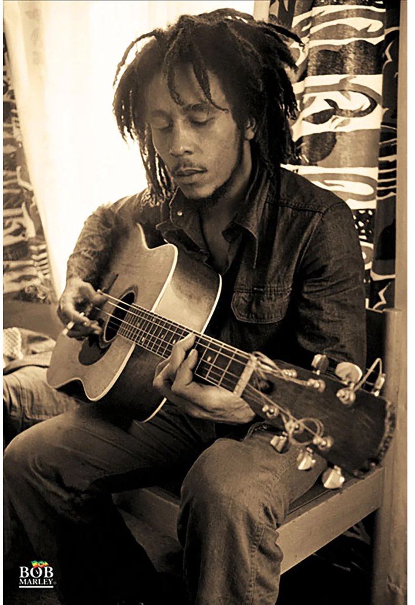 Posterpoint Bob Marley poster - Reggae - Muziek - Gitaar - Rasta - Jamaica - 61 x 91.5 cm Multi