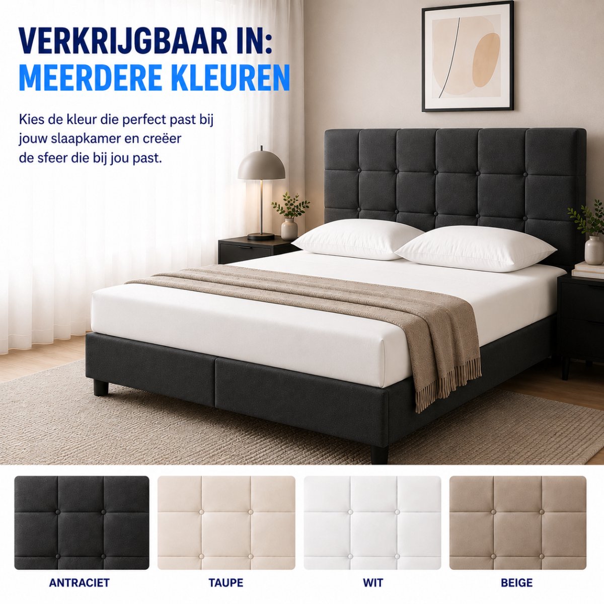 Maan matras 180x200 met opbergruimte en topper thumbnail 5