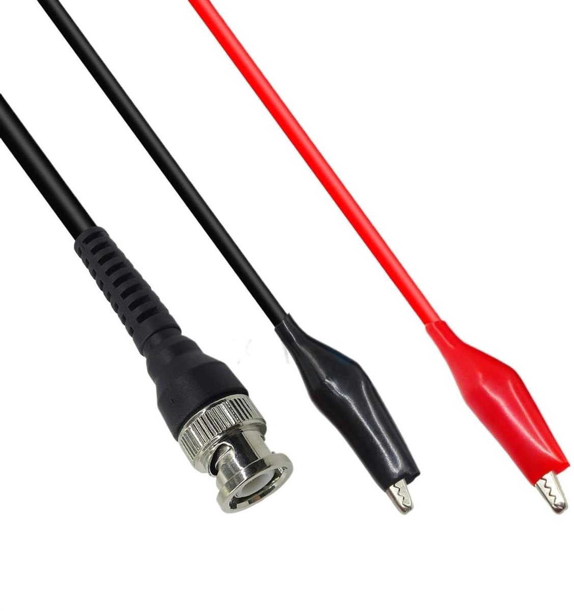 Oscilloscoop Testlijn - Meetkabel Set - Elektrisch Testen - Dubbele Krokodillenklem - RG58 Kabel - Zwart