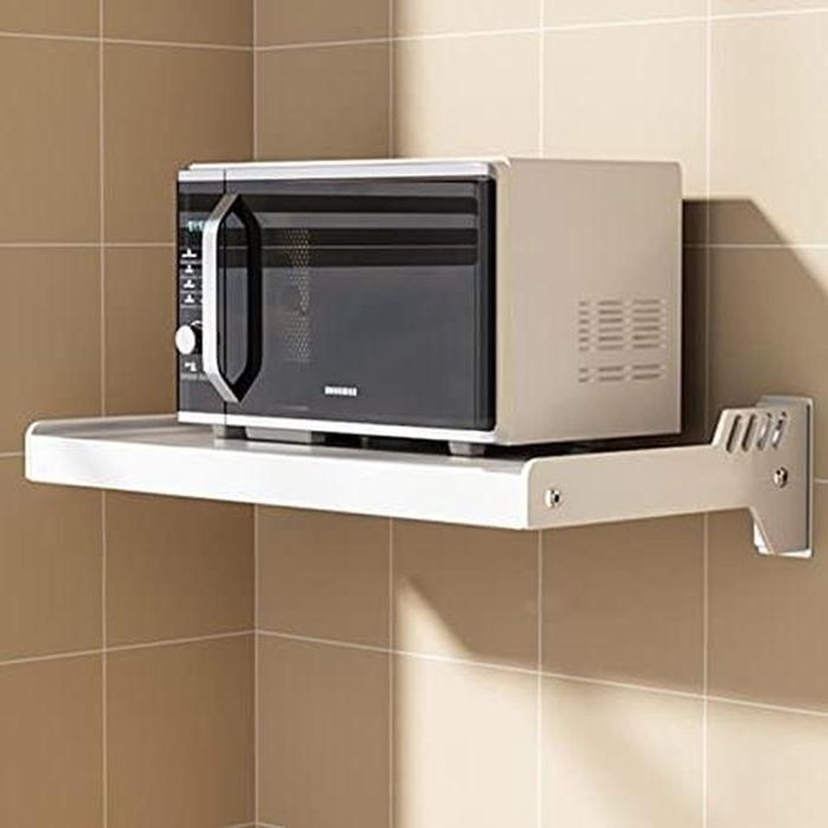 Magnetron Rack - Wandplank Keuken - Keuken Organisatie - Sterke Koolstofstaal - 49 of 55 cm - Zwart