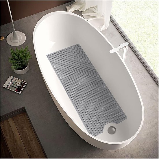 Douchemat Antislip - Badmat Zacht - Veilig Douchen - Met Zuignappen - 40x71 cm - Wit — afbeelding 5