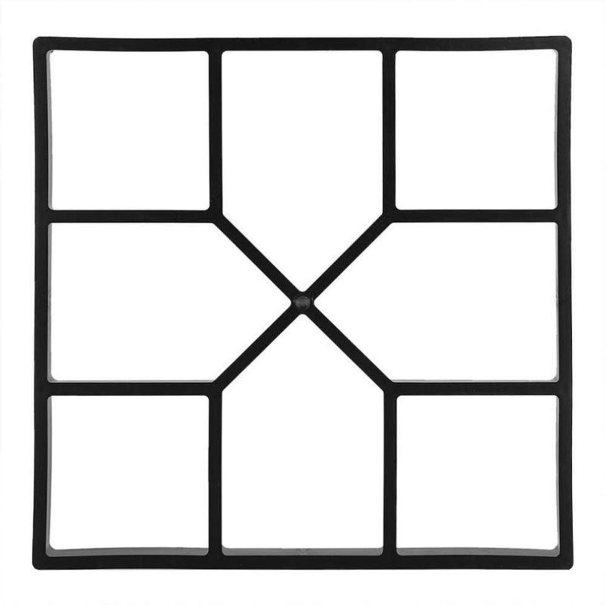 Bestratingsvormen Set - Beton Mallen - Tuinpaden Maken - Herbruikbaar Ontwerp - 40x40x5 cm - Zwart