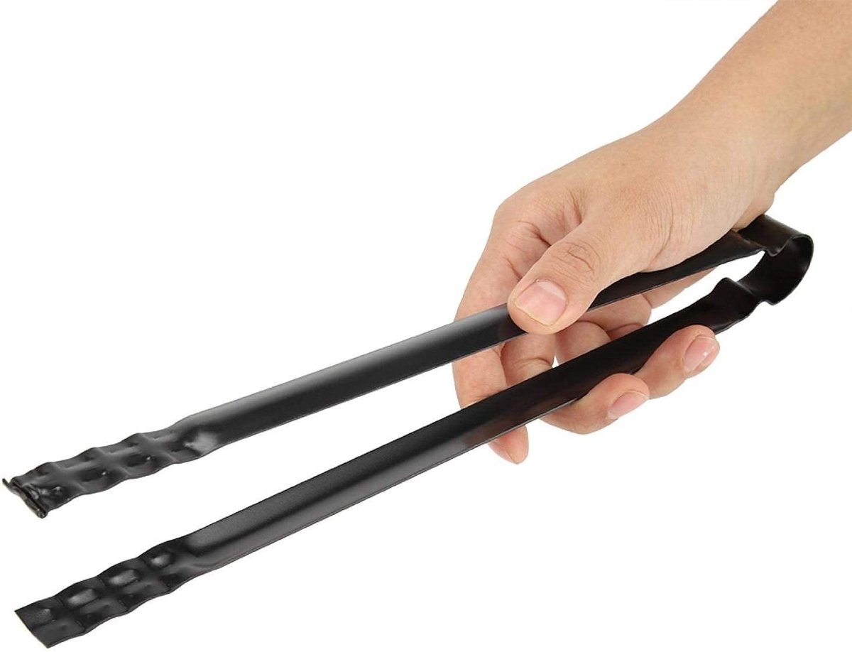 LIVIA HOME- Houtskooltang - Multifunctioneel - Grillclip/Kooltang - Hittebestendig - Antislip - Hoogwaardig Metaal - Afmetingen 30 x 1,8 cm - Grilltang