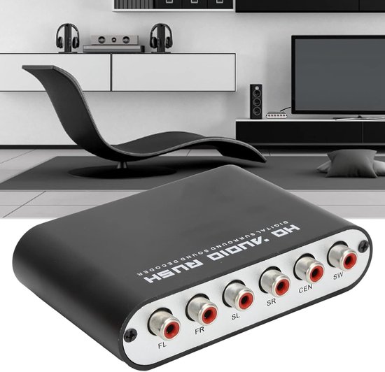 Audioconverter - Audio Decoder - Home Cinema - 5.1 Kanaals Audio - Compact Formaat - Zwart — afbeelding 5
