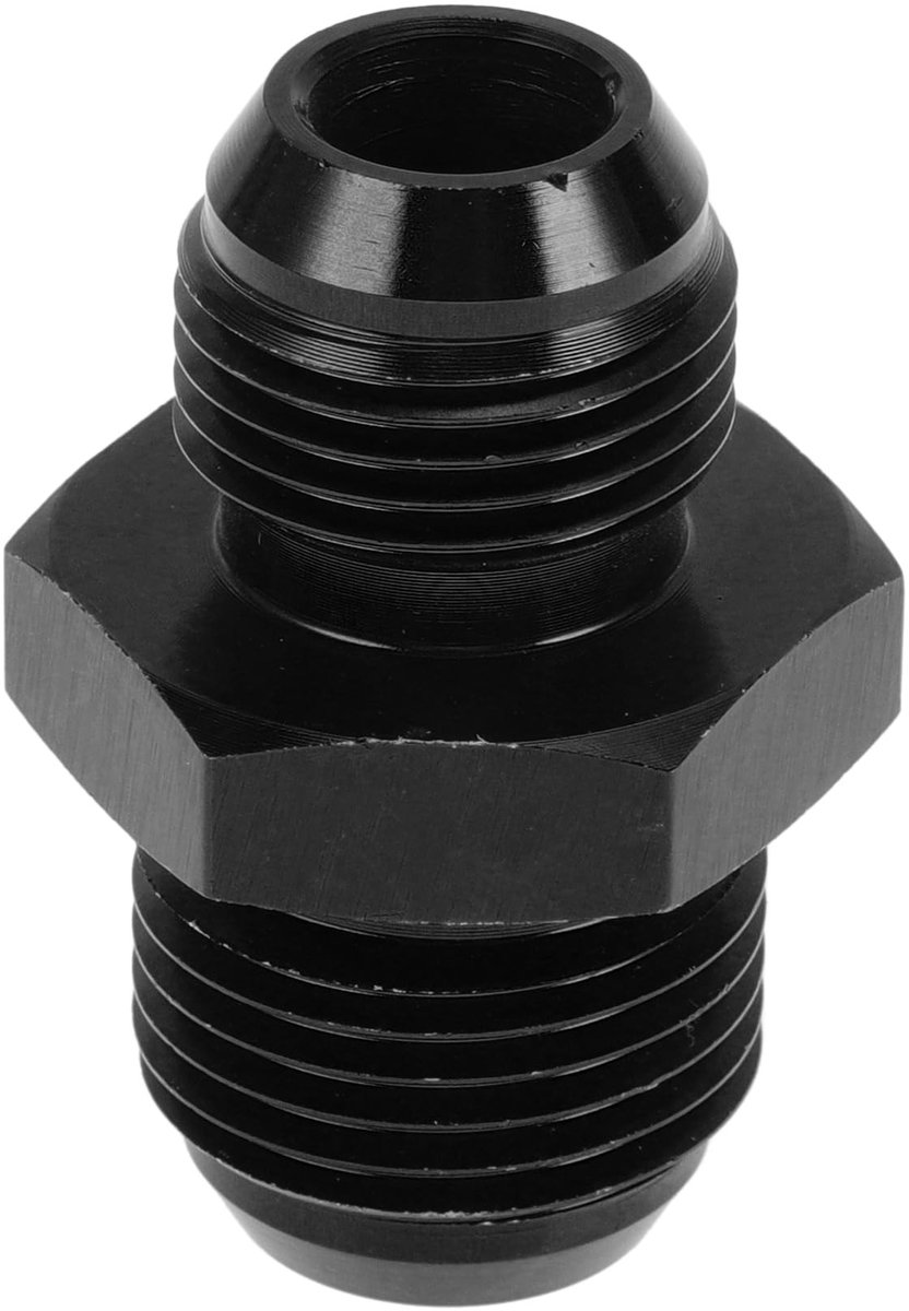SOUQONE - Male Flare Reducer Hose Fitting Adapter AN10-AN8 Aluminium Zwart