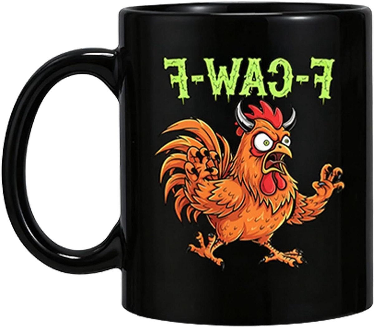 Kip mok - Grappige beker - Drinken thuis - Opvallend haanontwerp - 11 oz capaciteit - Stijl D