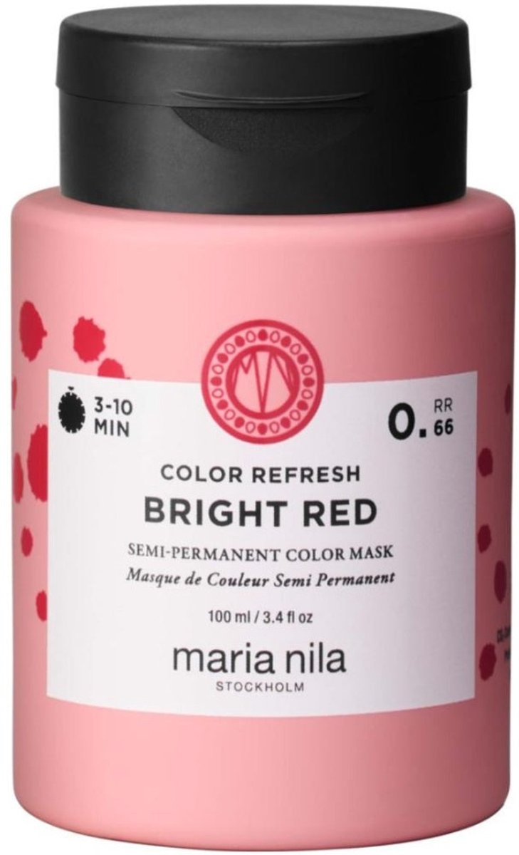 Maria Nila - Bright Red Color Refresh Mask - Gentle Nourishing Mask Without Permanent Color Pigments