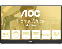 AOC 15" 16T20E2, FHD, 60Hz, IPS, HDMI, mHDMI, USB-C DP Alt