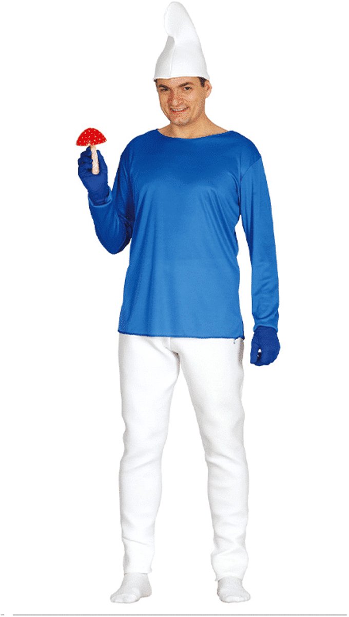 Fiestas Guirca - Volwassen kostuum Blauwe Smurf - L (52-54) - Carnavalskleding - Carnaval - carnavalskleding 2027 - Carnaval kostuum