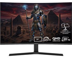 GameRaider HORUS GR32QC18V 32 inch 180Hz 0.5ms 2K QHD Adaptive Sync VA Gebogen Pivot Gaming Monitor