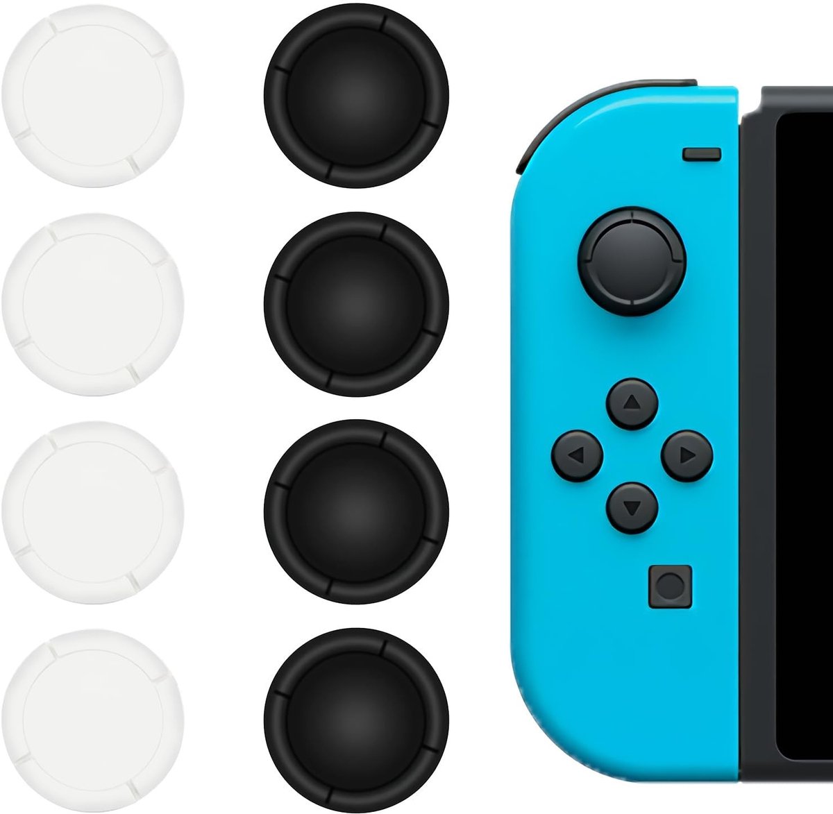 Dailygoods- Thumb Grip - Set van 4 Siliconen Beschermdoppen - Antislip Duimgrepen - Voor Nintendo Switch/Switch Lite - Verhoogt Nauwkeurigheid - Bescherming tegen Slijtage - Joystickdoppen