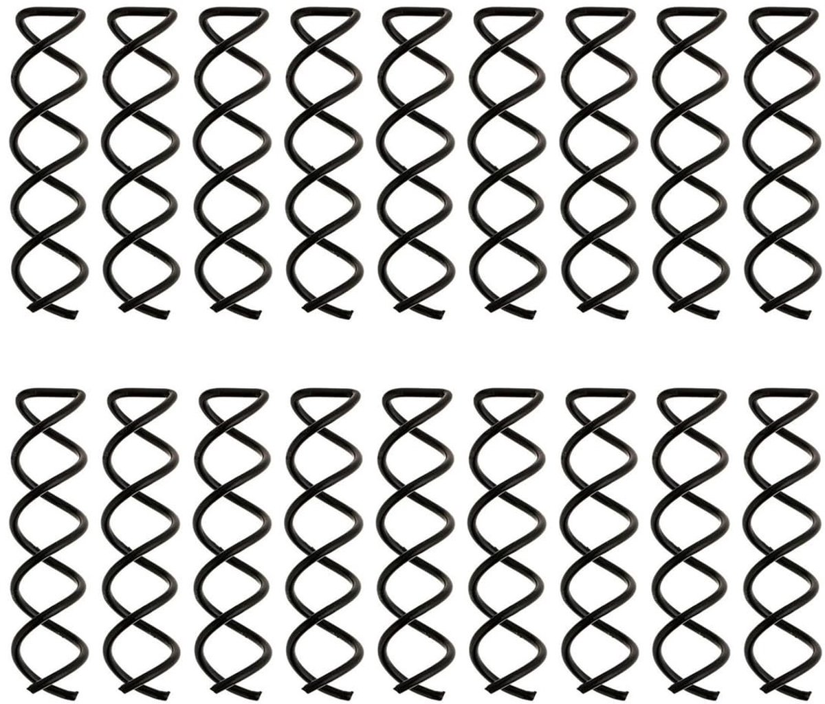 20x Spiraal Haarspelden Zwart - Twist-In Haarclips voor Opgestoken Haar