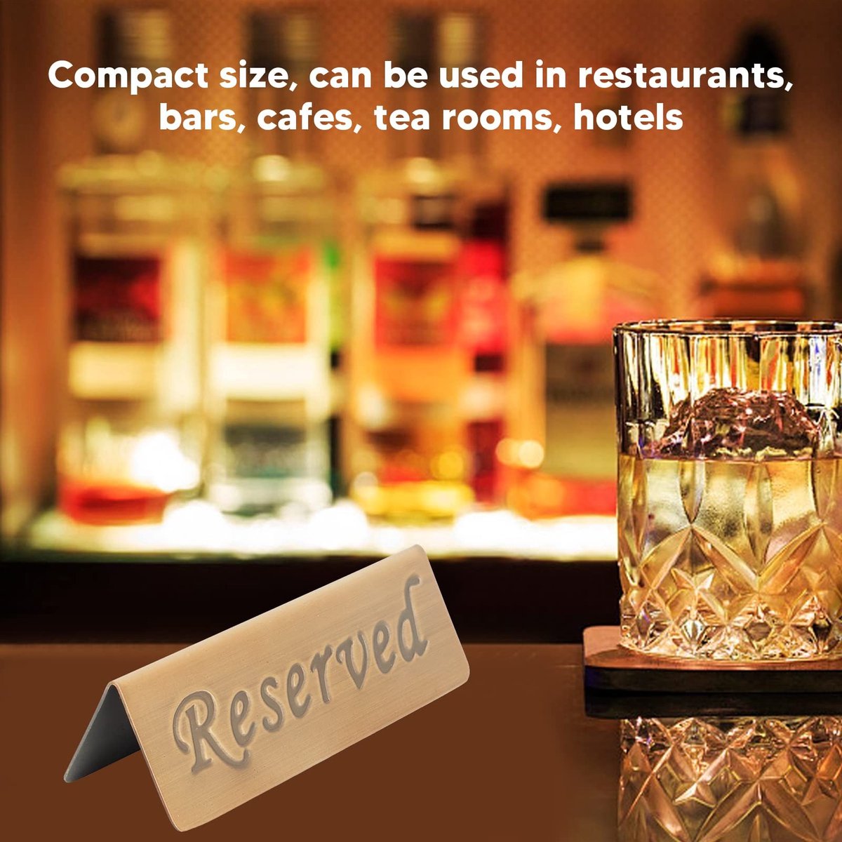 Dailygoods- Acryl Bord Dubbel-Tipontwerp - Roestvrij Staal - Antiek - Restaurant Accessoire - Bruiloft - Eenvoudig te Reinigen - Reserveringsbord