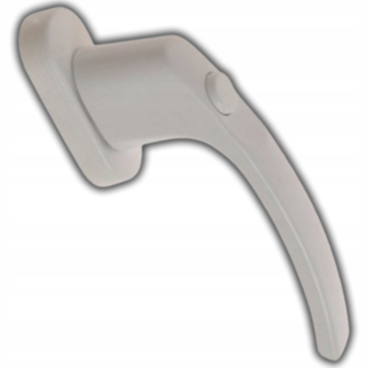 Raamklink met drukknop, 35mm pen, magneesium legering, wit