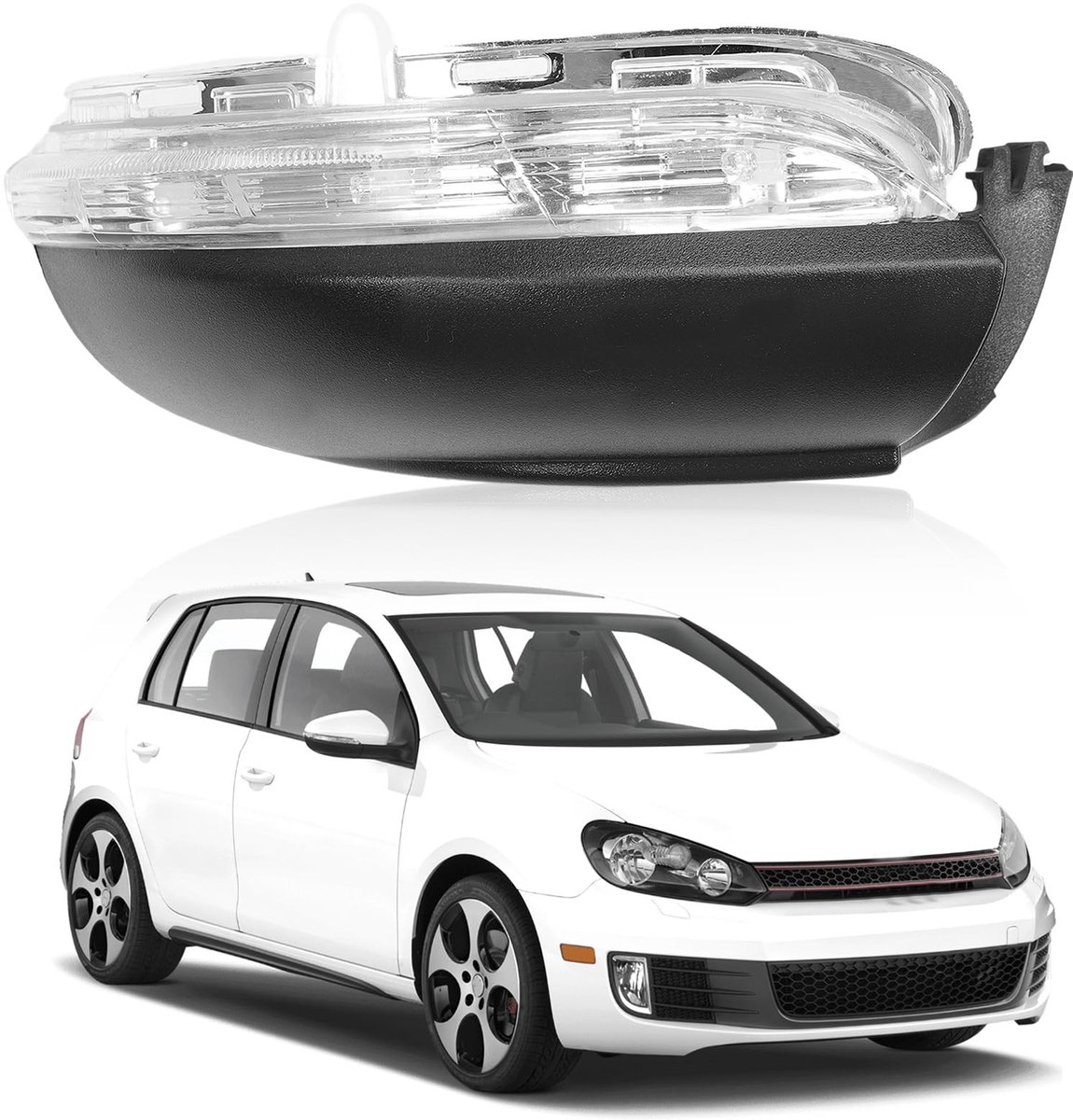 Dailygoods- Achteruitkijkspiegelknipperlicht Modieus Design - Knipperlicht Rechts - Knipperlichten Golf MK6/GTI/R20 - Tou-ran 2011-2015 - Maximale Verlichting - OEM 5K0949102