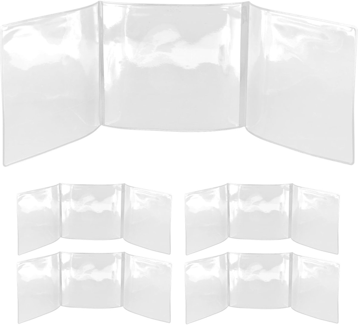 Dailygoods- Mahjong Scorecard Beschermhoezen - 4 Stuks - Transparant - PVC - 13.5 cm Hoog - Geschikt voor Mahjong Spel - Kaartbeschermers