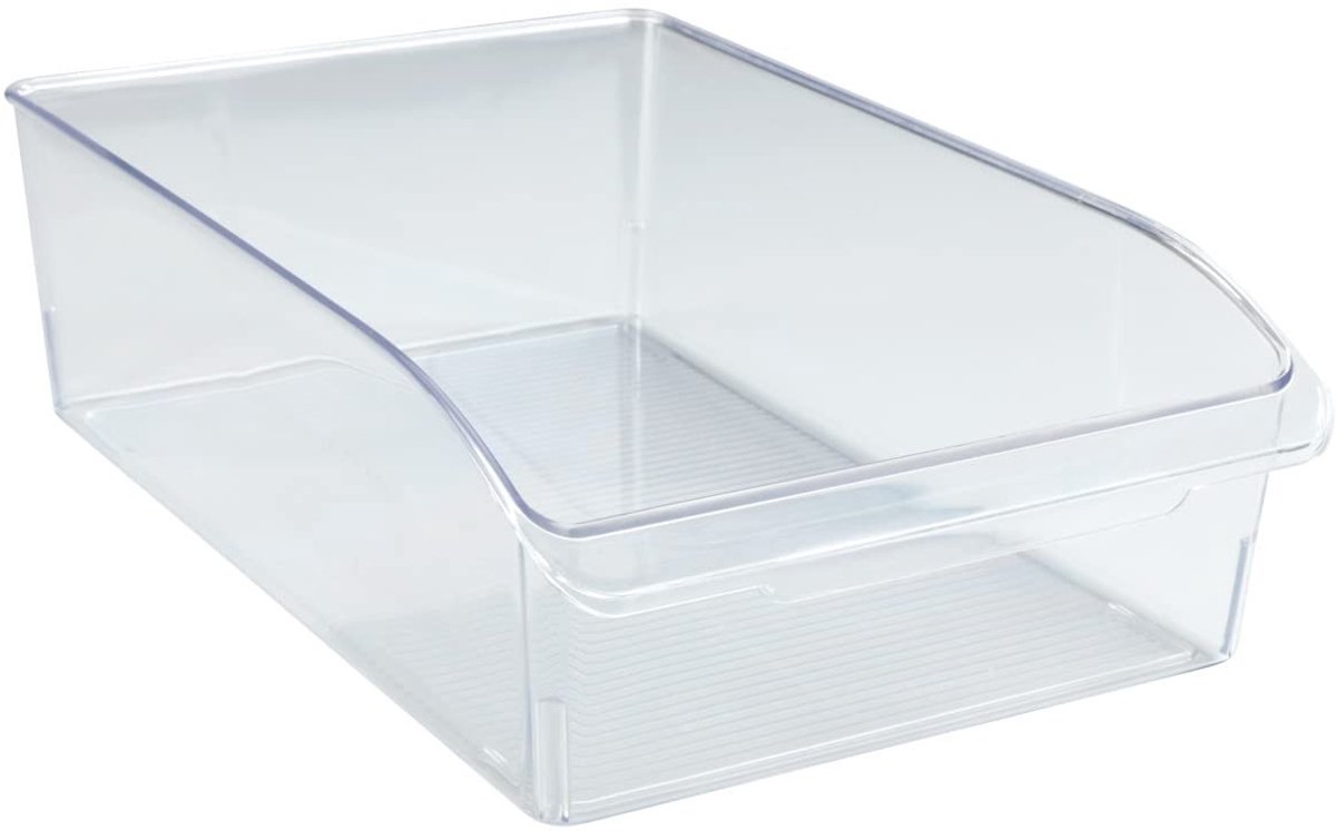 ZEYNOMAX- Koelkast-organizer transparant design - Opbergdoos - 20 x 9,5 x 31 cm - Robuust PET - Extra opbergruimte - Slimme organisatie