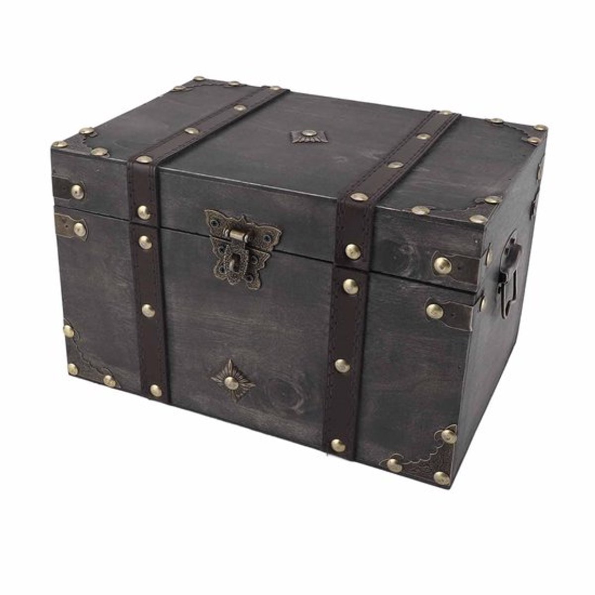 Allecto - Vintage houten opbergdoos - Decoratieve sieradenkist