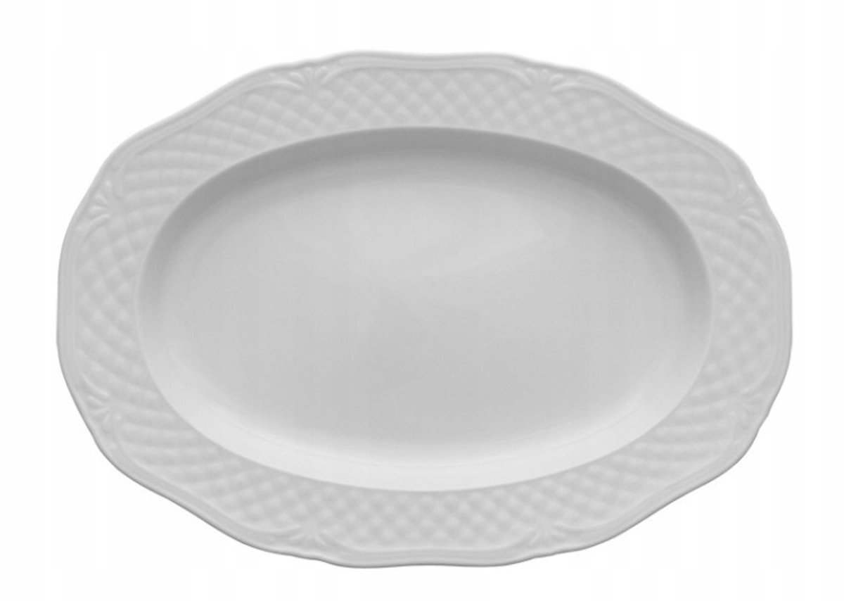Lubiana Afrodyta Ovale Sjaal 24 cm Wit Porselein
