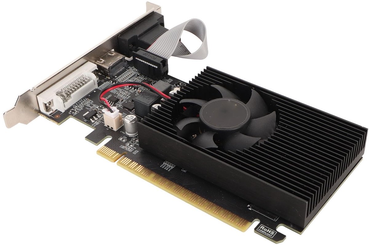 ZEYNOMAX - GT730 Grafische Kaart - 4 GB DDR3 - Stille Koelventilator - Gaming - High-Definition Graphics - PCI Express - Geschikt voor PC