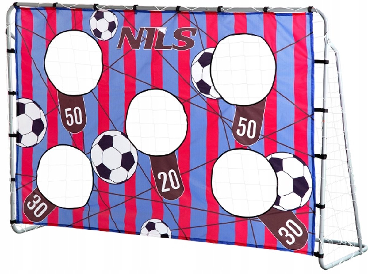 NILS Voetbaldoel 215x150 cm met Schietpaneel & Net