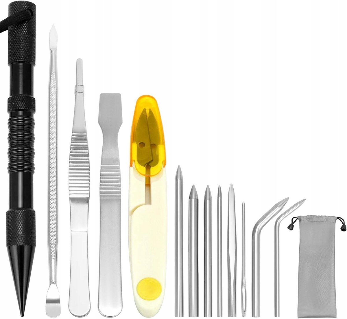 13x Paracord & Leer Naaldenset - DIY Gereedschap voor Ambachtslieden