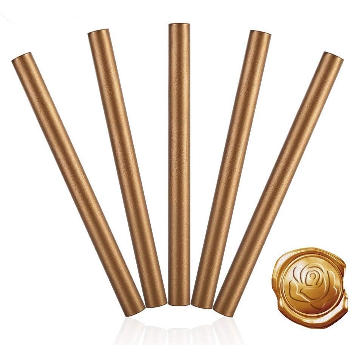 JHUBERS- Waszegel 5 Stuks - Flexibele Waszegel - Decoratieve Waszegel - Antiplak Waszegel - Voor Hobbymaterialen - Geschikt voor Lijmpistool - Zegelwas