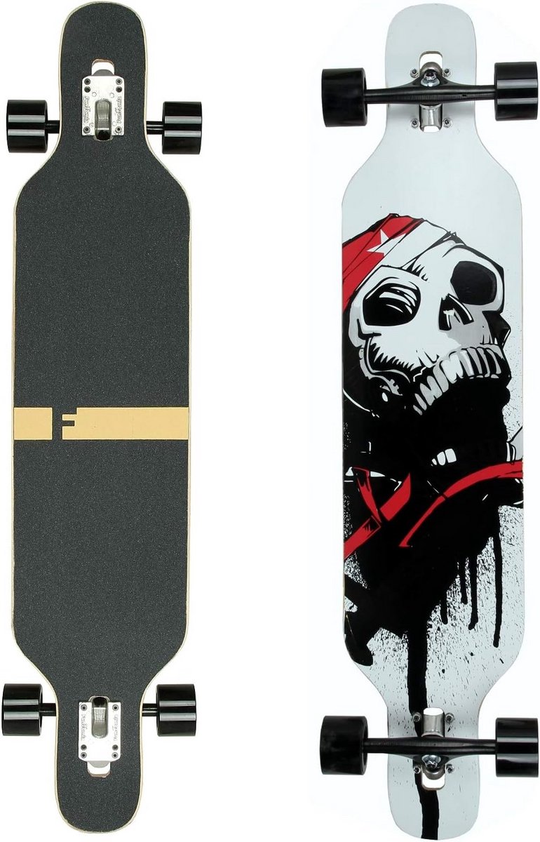 Longboard Camber Board Cruisen en Slides Esdoornhout Constructie 106 cm Lang Multi Color